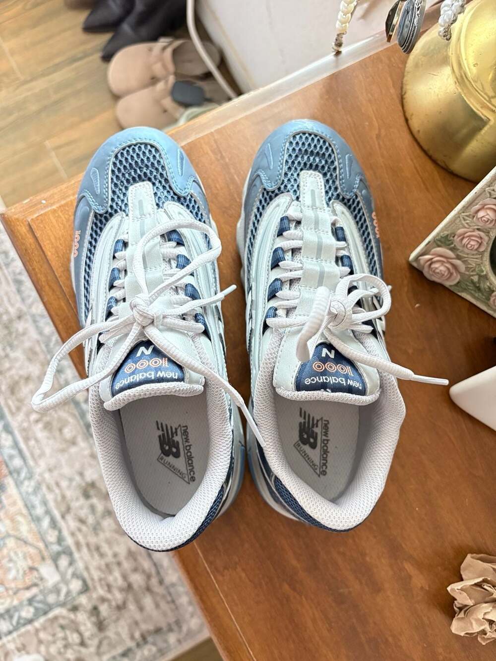 New Balance 1000 Size 5.5 Blue Grey Sneakers - Picture 6 of 10
